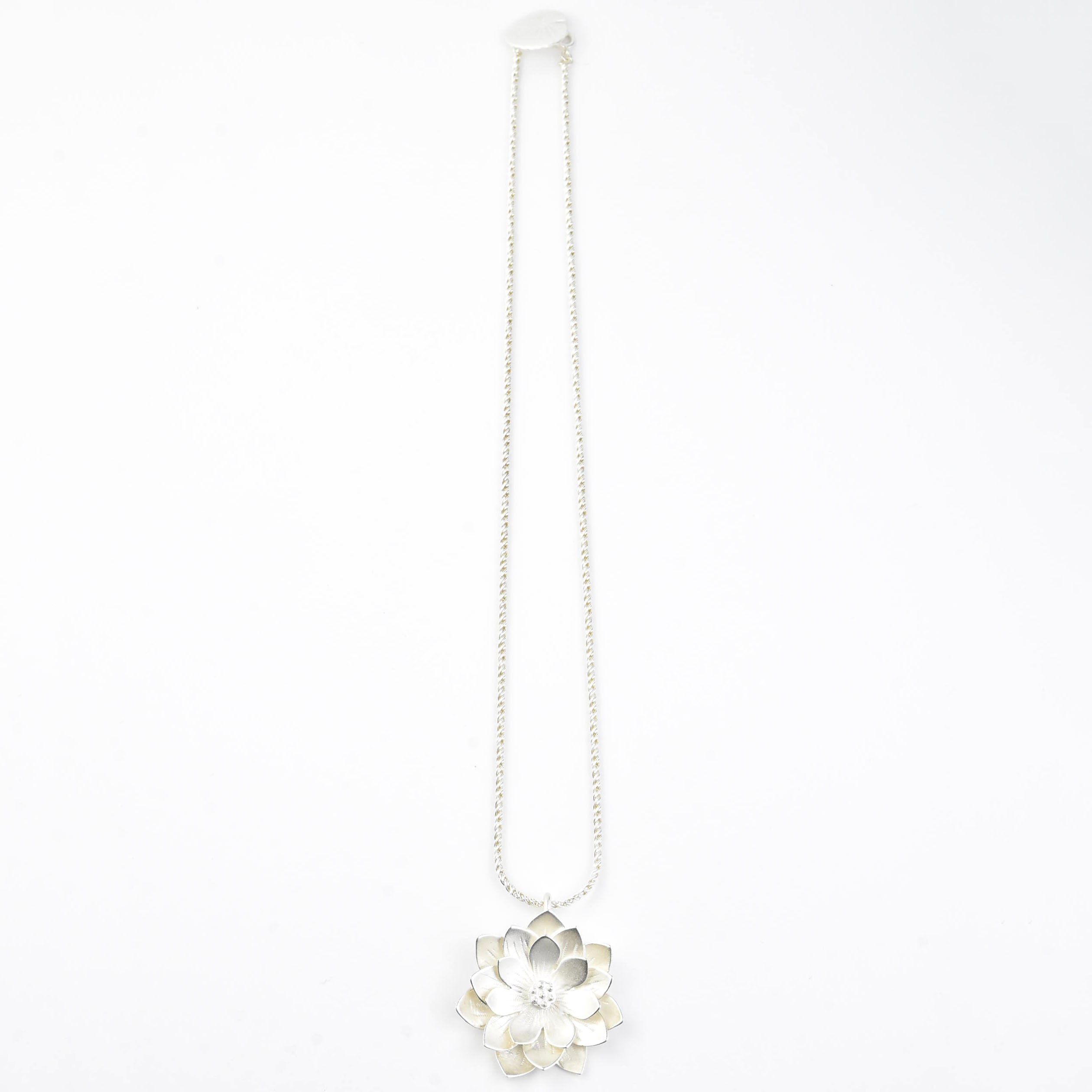 Large Lotus Necklace – Goldmakers Fine Jewelry