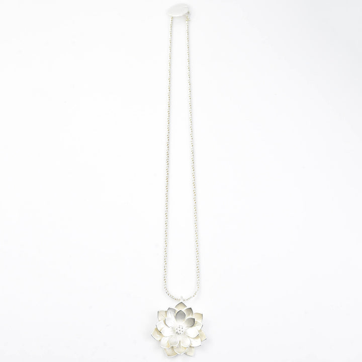 Large Lotus Necklace - Goldmakers Fine Jewelry