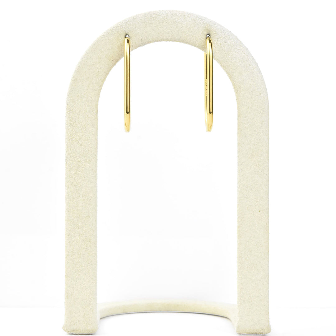 Large Rounded Rectangle Hoops - Goldmakers Fine Jewelry