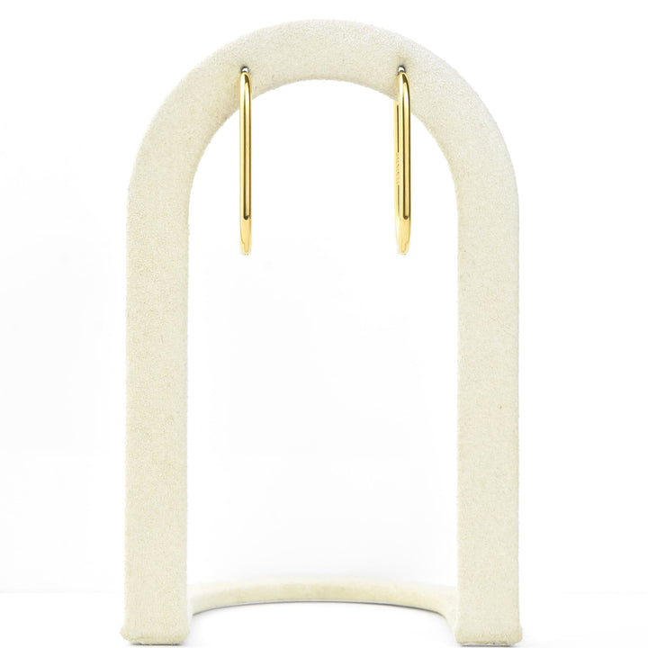 Large Rounded Rectangle Hoops - Goldmakers Fine Jewelry