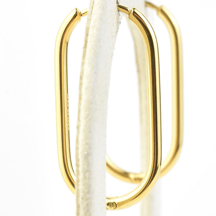 Large Rounded Rectangle Hoops - Goldmakers Fine Jewelry