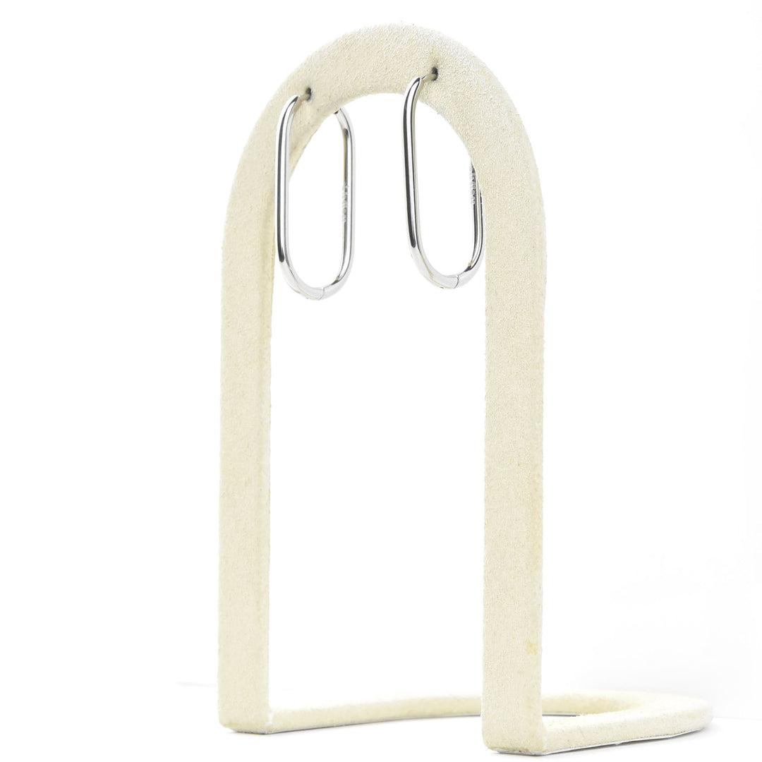 Large Rounded Rectangle Hoops - Goldmakers Fine Jewelry
