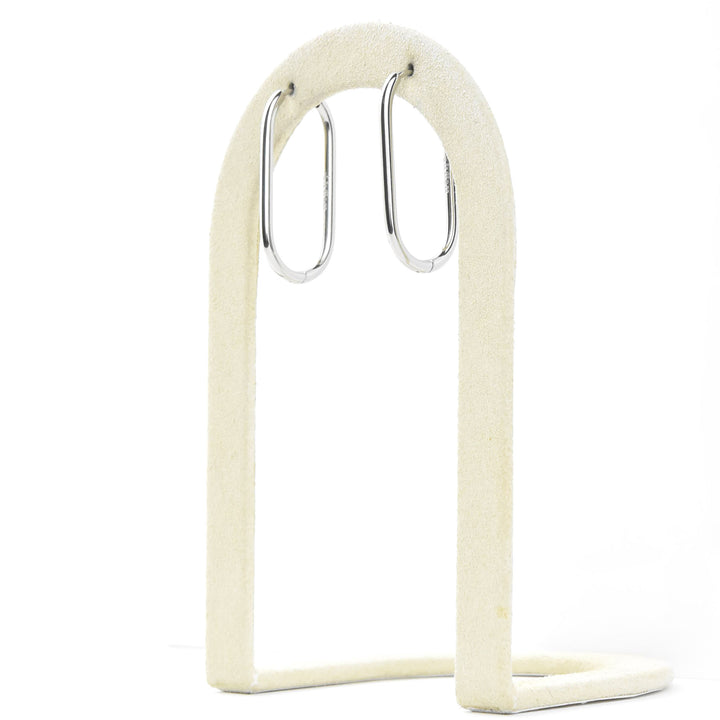 Large Rounded Rectangle Hoops - Goldmakers Fine Jewelry