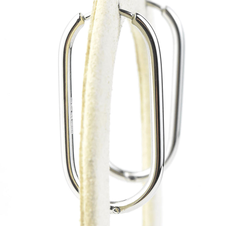 Large Rounded Rectangle Hoops - Goldmakers Fine Jewelry