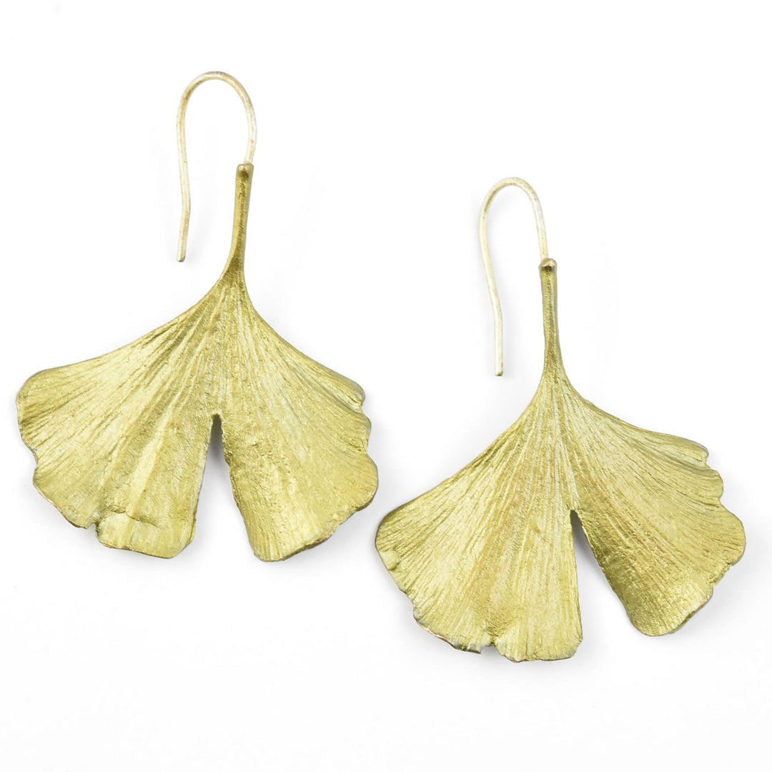 Large Ginkgo Earrings with Split