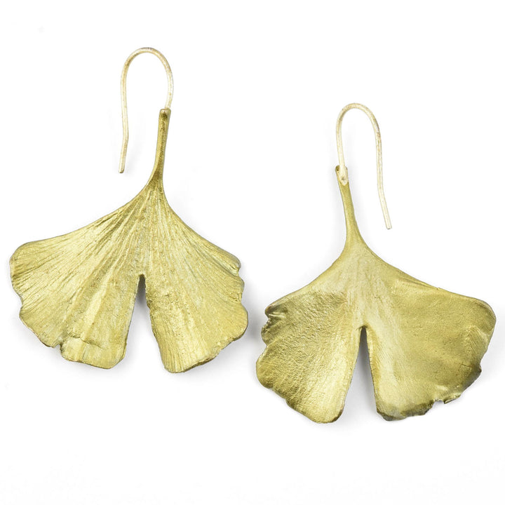 Large Ginkgo Earrings with Split