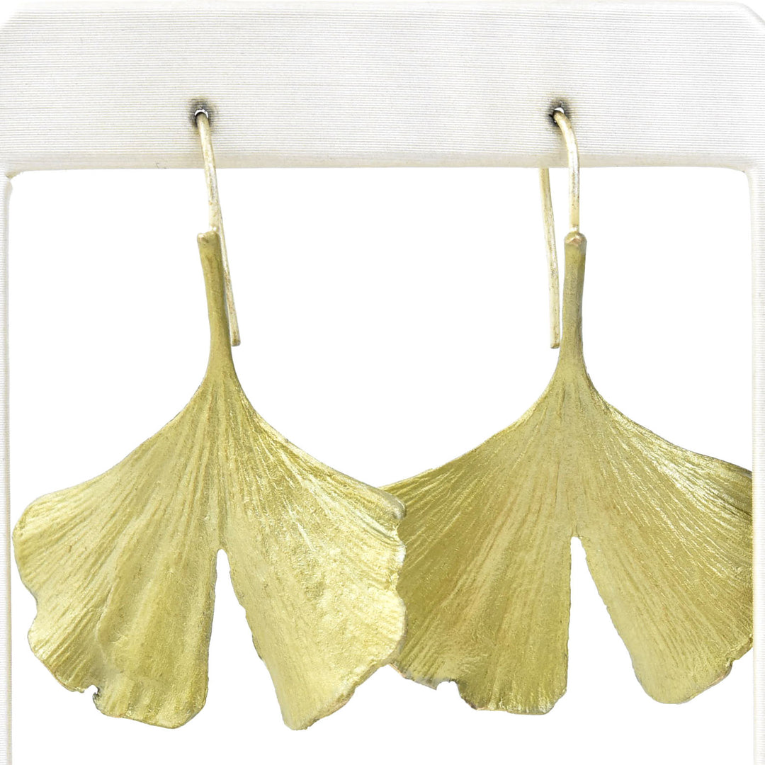 Large Ginkgo Earrings with Split