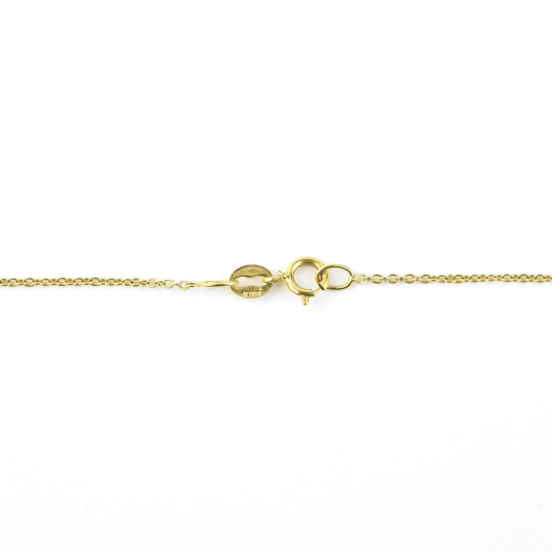 Large Single Return Bar Diamond Necklace, 14k