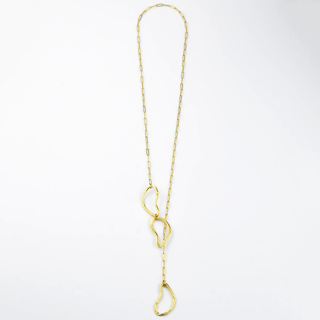 Cloud Lariat Necklace - Goldmakers Fine Jewelry