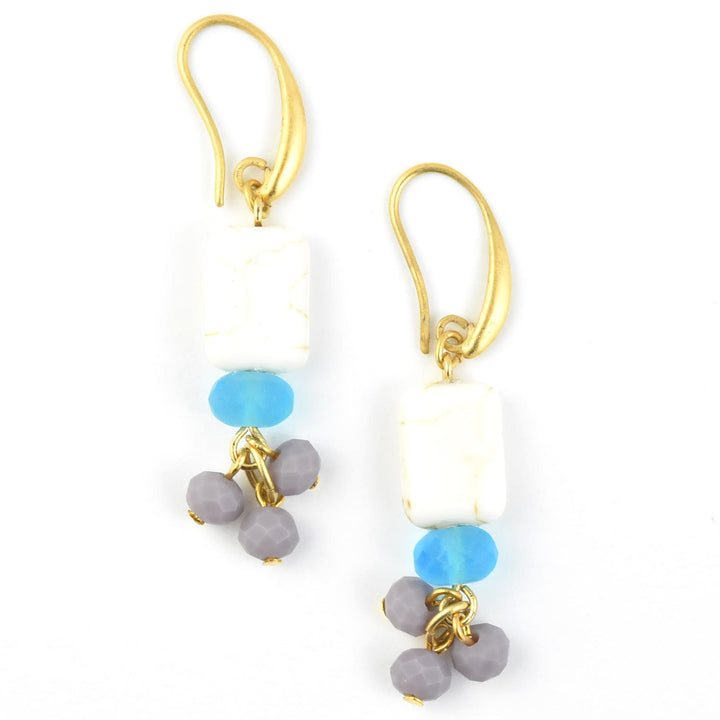 Lavender & Capri Blue Earrings