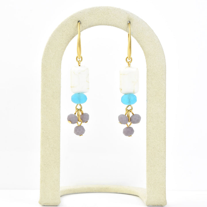 Lavender & Capri Blue Earrings