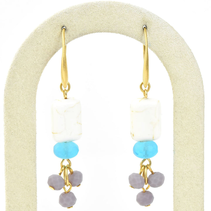 Lavender & Capri Blue Earrings