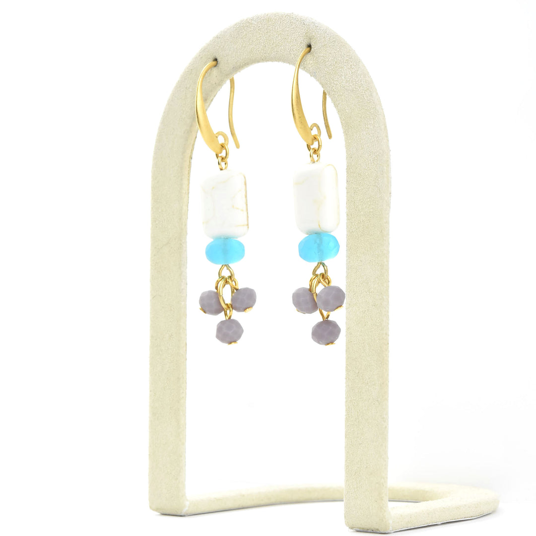 Lavender & Capri Blue Earrings