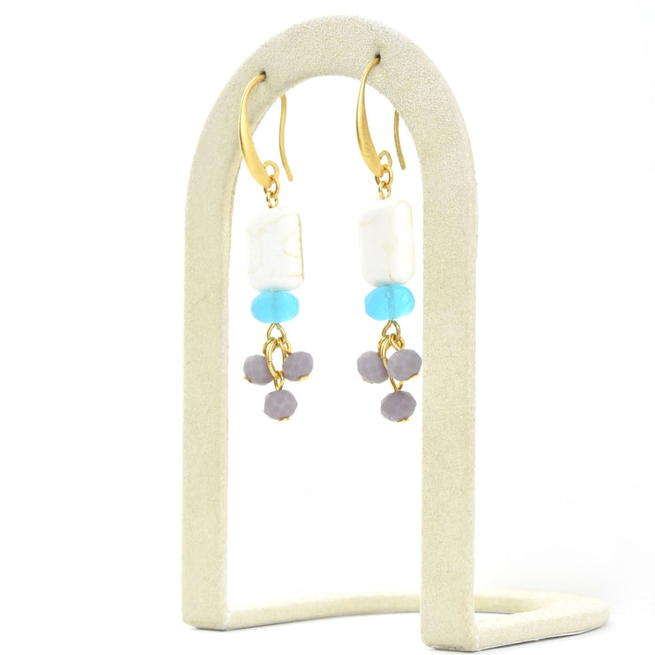 Lavender & Capri Blue Earrings
