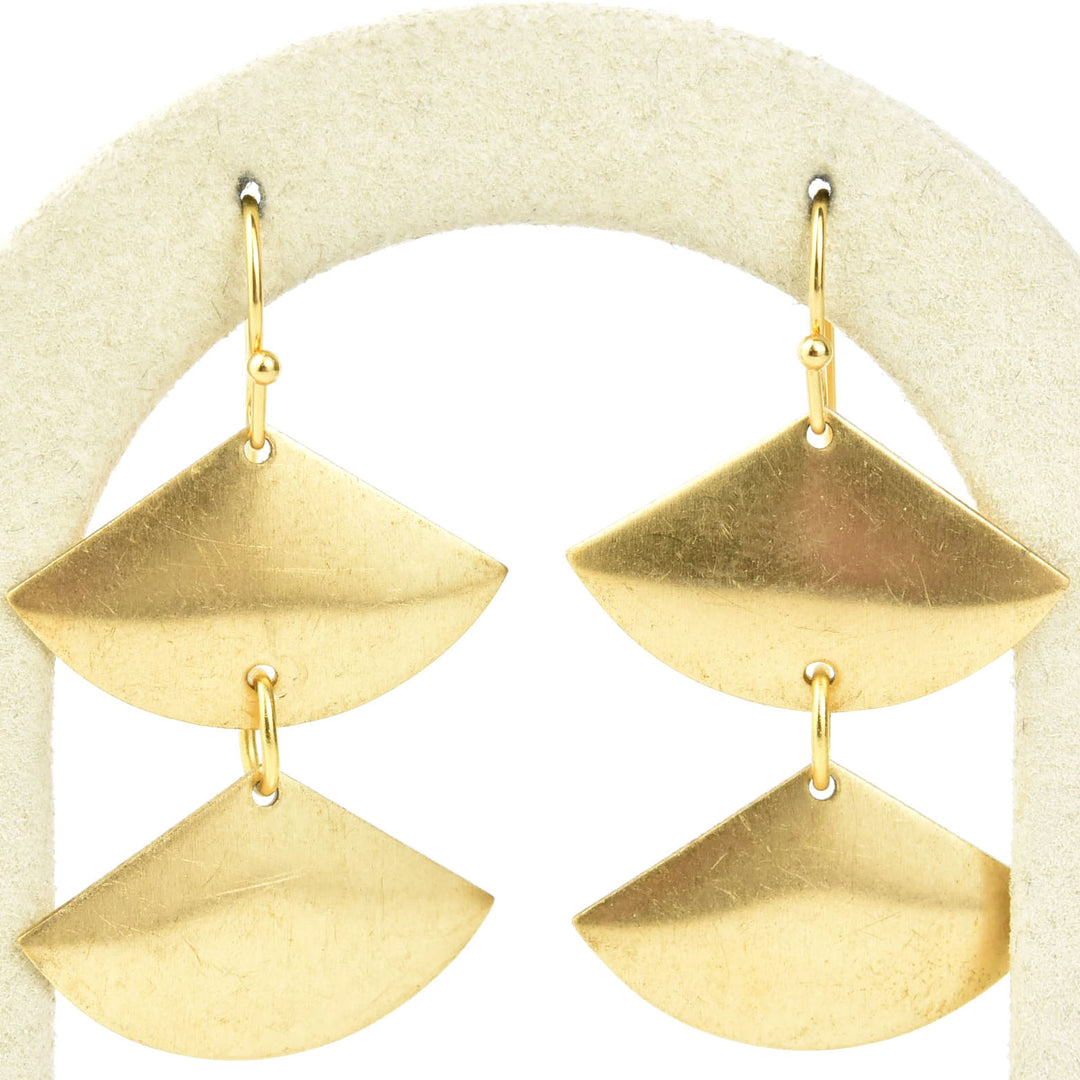 Layered Fan Earrings - Goldmakers Fine Jewelry