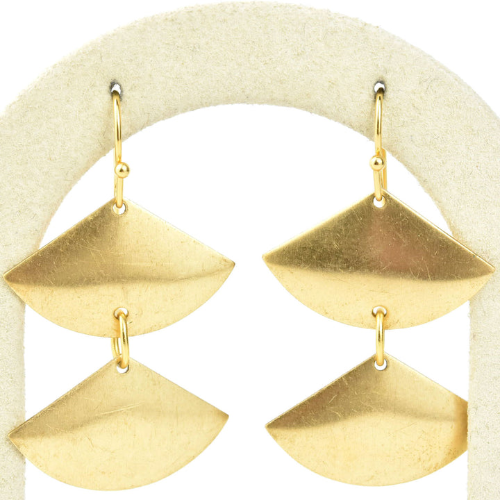 Layered Fan Earrings - Goldmakers Fine Jewelry