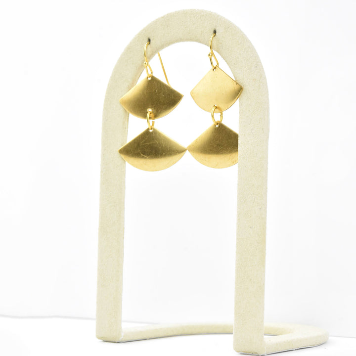 Layered Fan Earrings - Goldmakers Fine Jewelry