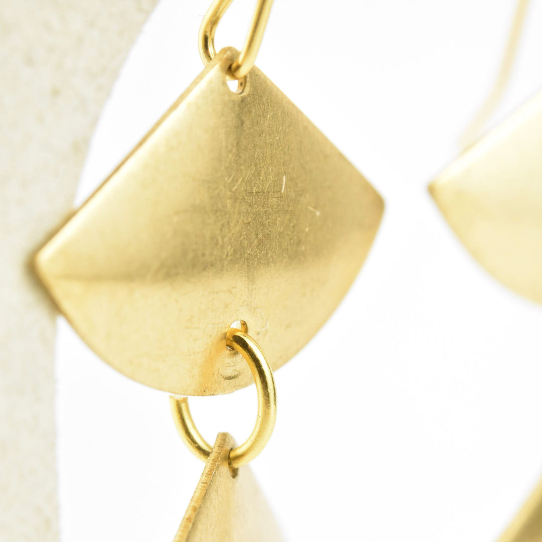 Layered Fan Earrings - Goldmakers Fine Jewelry