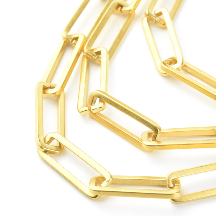 Layered Paperclip Chain Necklace - Goldmakers Fine Jewelry