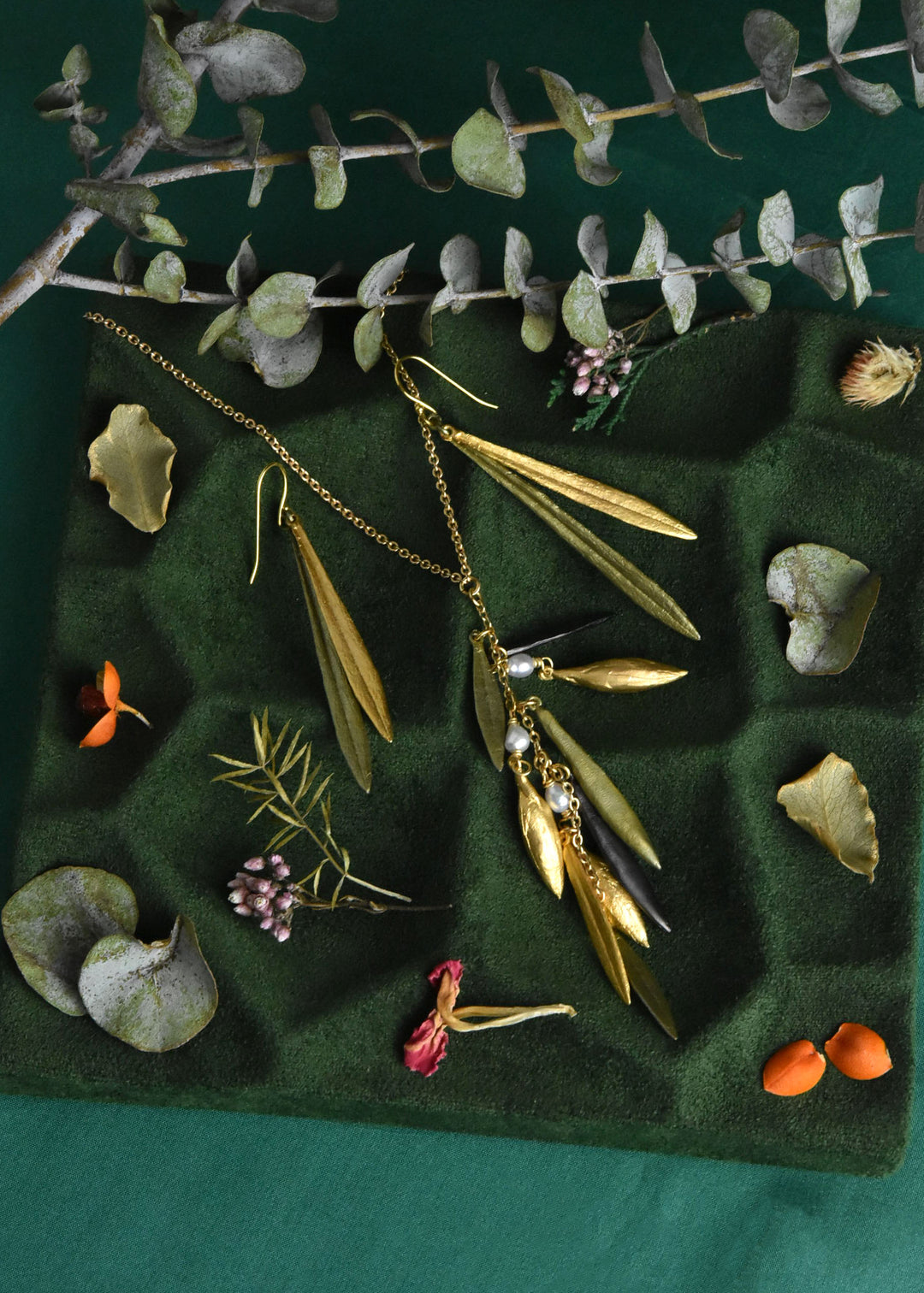 Leaf and Bud Necklace