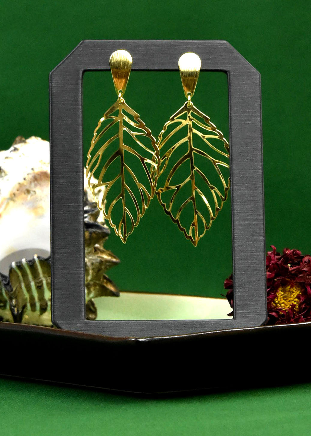 Leaf Dangle Studs