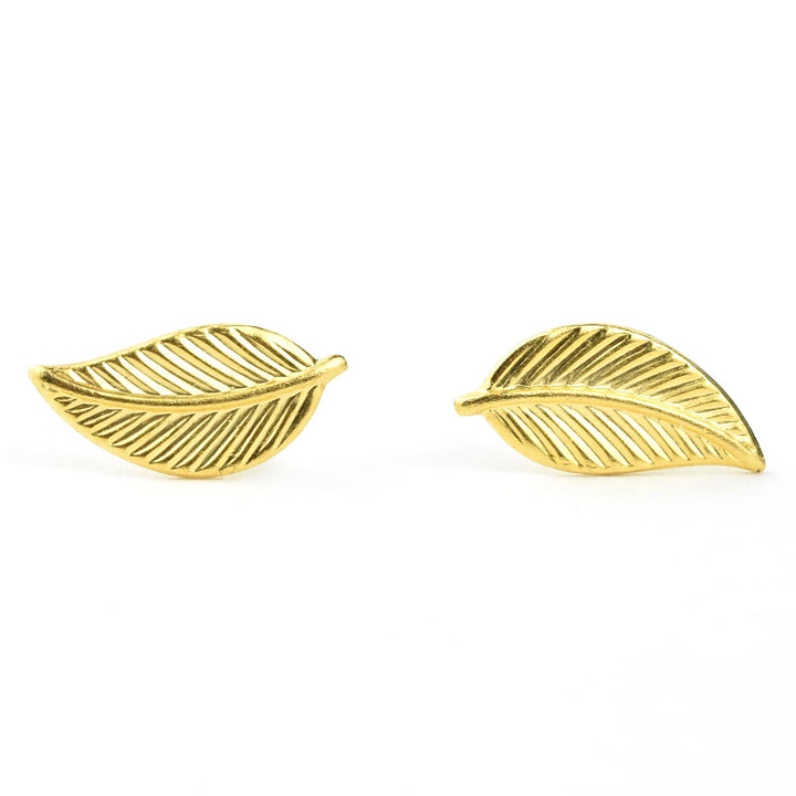 Leaf Studs - Goldmakers Fine Jewelry