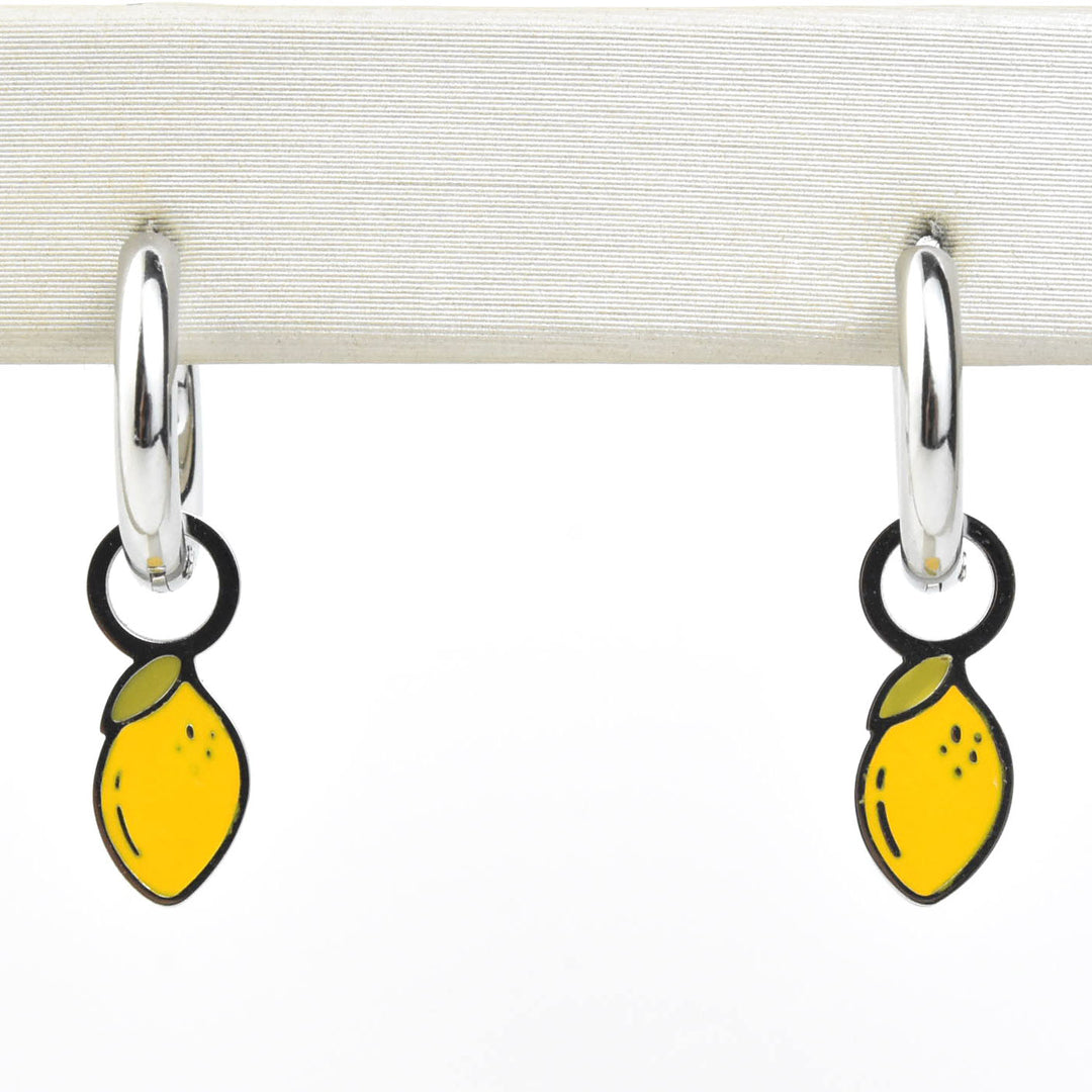 Mini Lemon Huggie Hoop Charms - Goldmakers Fine Jewelry