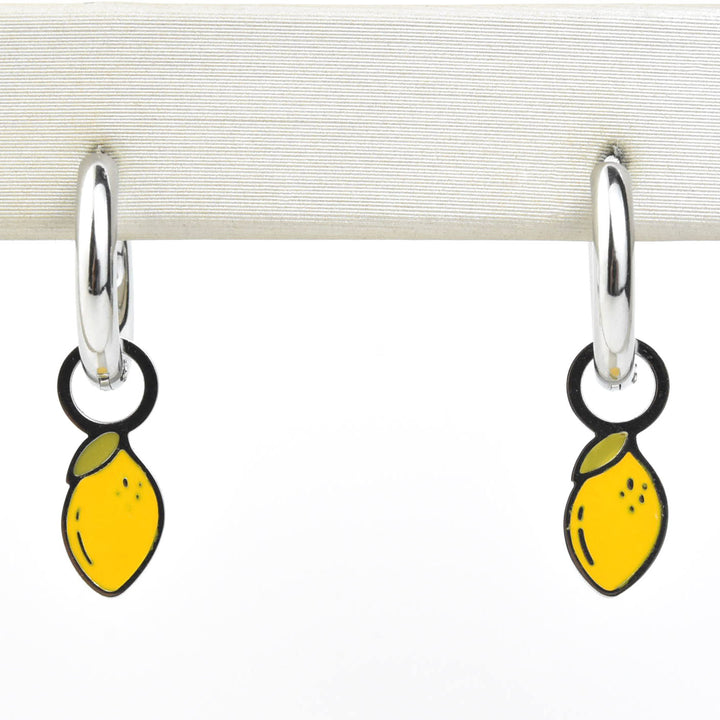 Mini Lemon Huggie Hoop Charms - Goldmakers Fine Jewelry