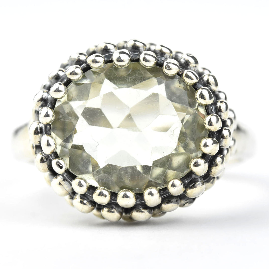 Lemon Quartz Ring in Sterling Silver - Goldmakers Fine Jewelry