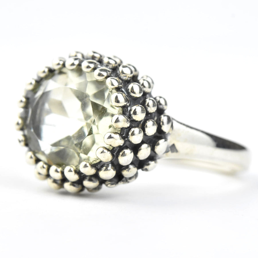 Lemon Quartz Ring in Sterling Silver - Goldmakers Fine Jewelry