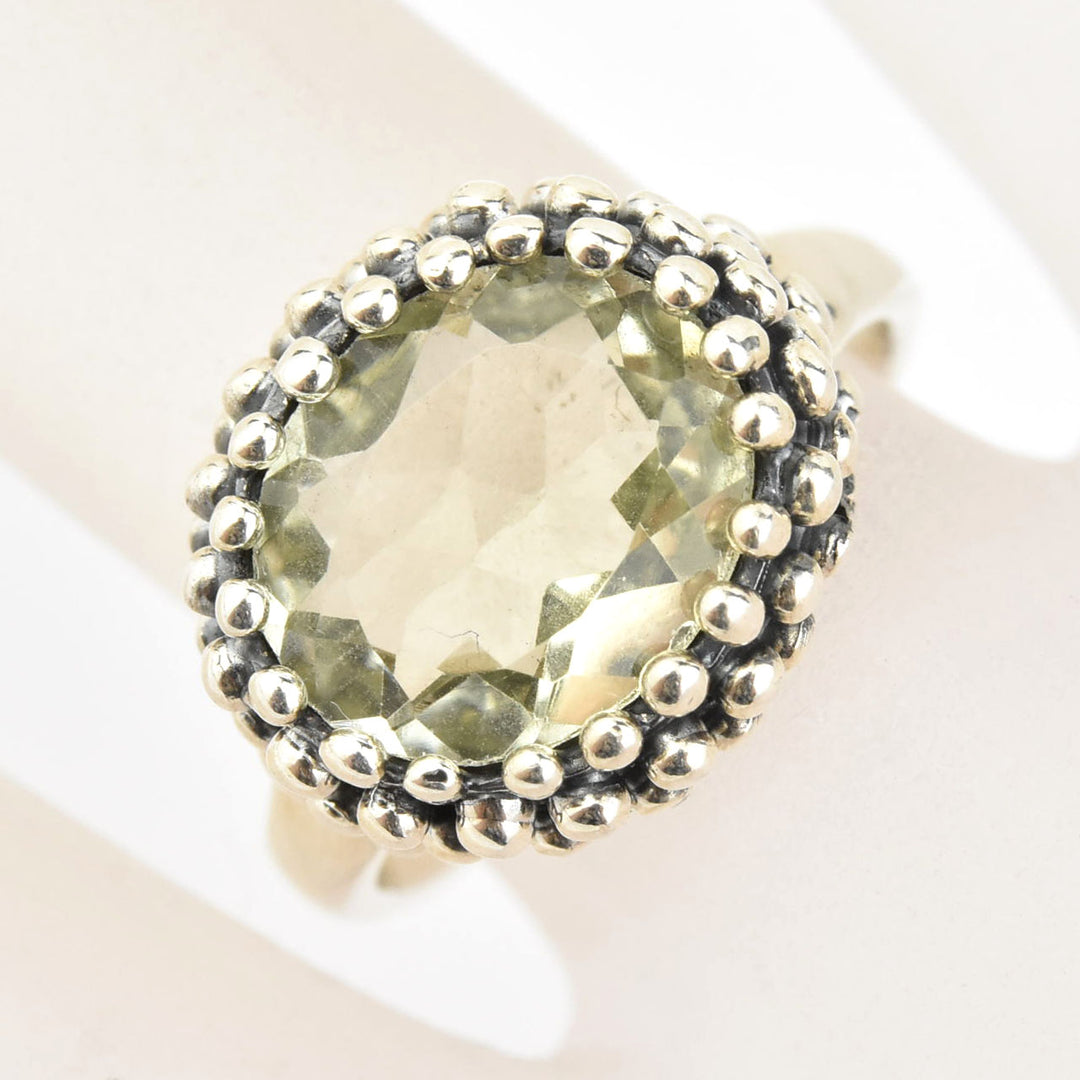 Lemon Quartz Ring in Sterling Silver - Goldmakers Fine Jewelry