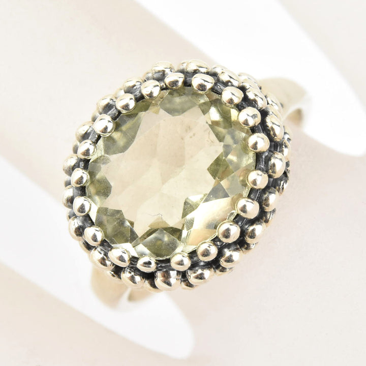 Lemon Quartz Ring in Sterling Silver - Goldmakers Fine Jewelry