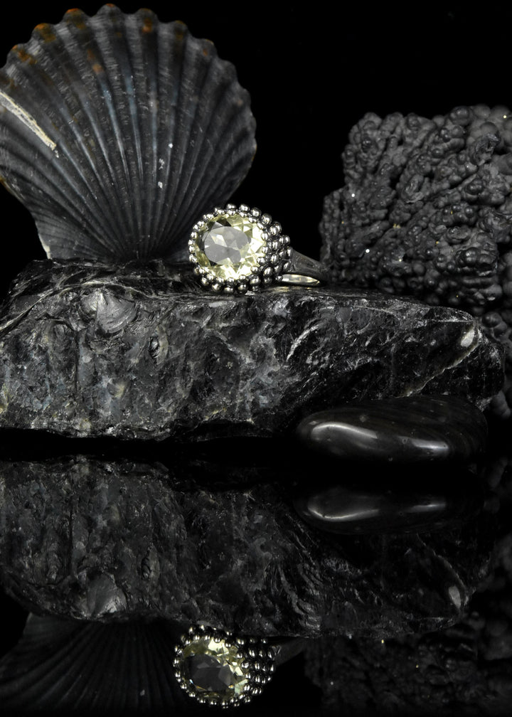 Lemon Quartz Ring in Sterling Silver - Goldmakers Fine Jewelry