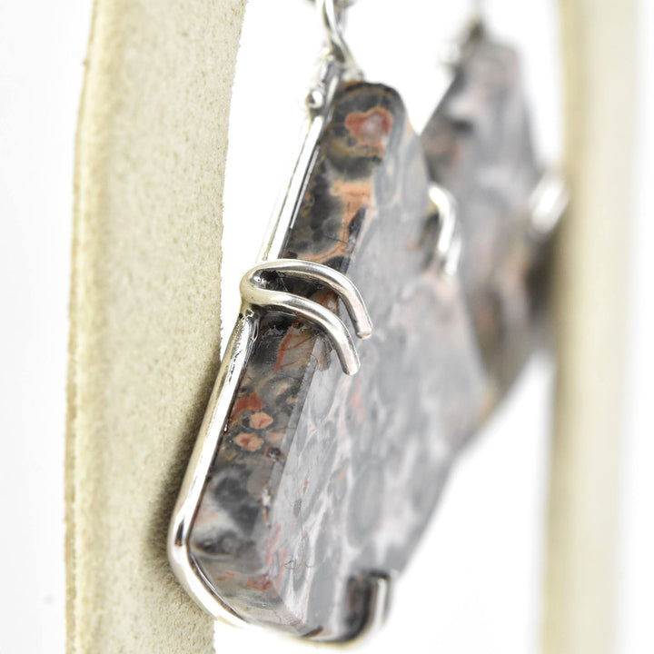 Trinity Earrings in Leopard Jasper