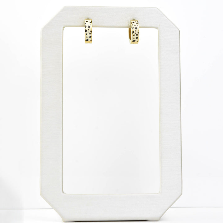 Leopard Chunky Huggie Hoops - Goldmakers Fine Jewelry