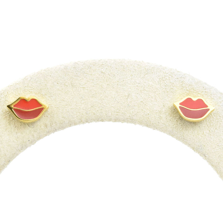 Lips Studs, Screw-back - Goldmakers Fine Jewelry