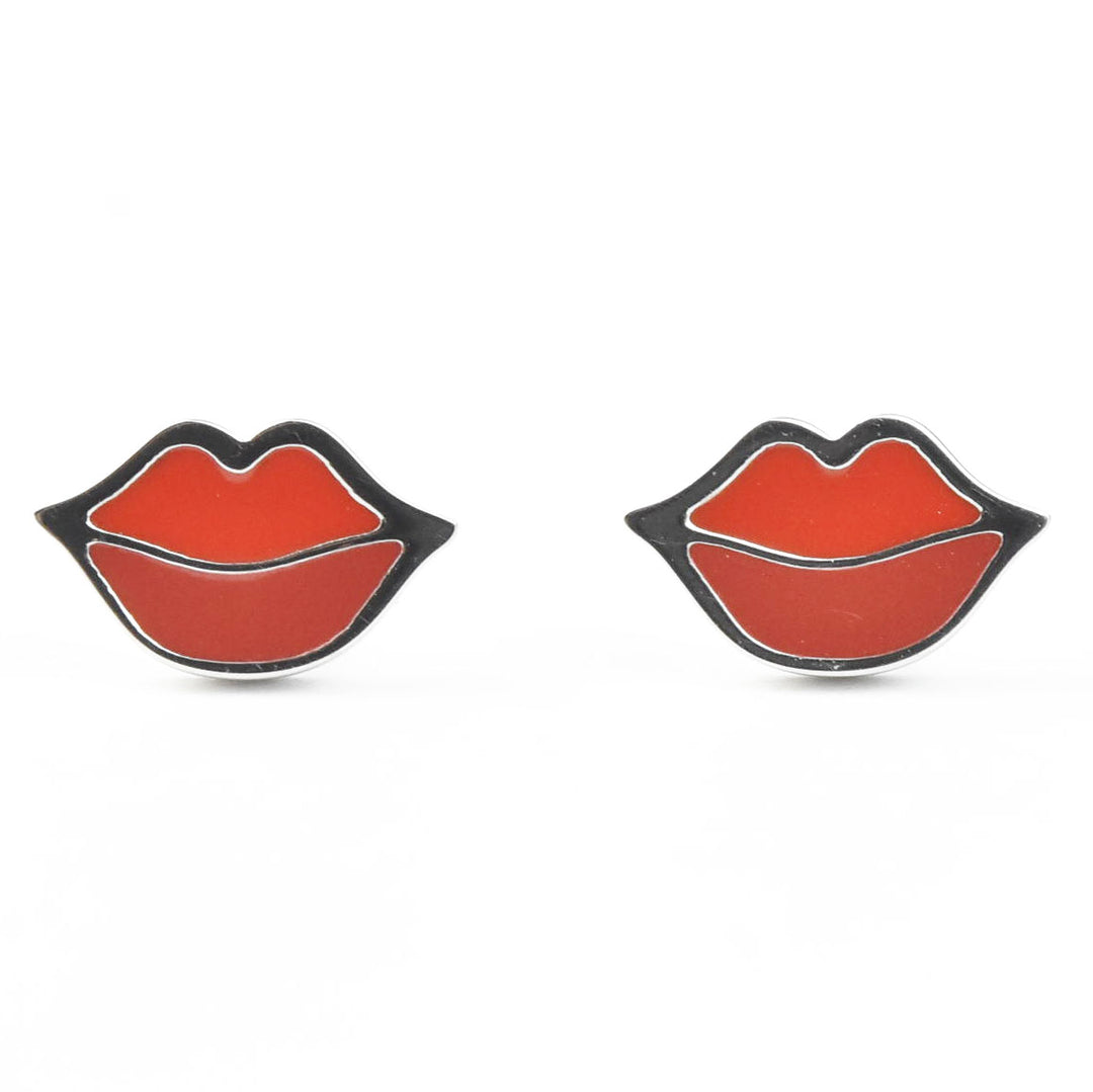 Lips Studs, Screw-back - Goldmakers Fine Jewelry