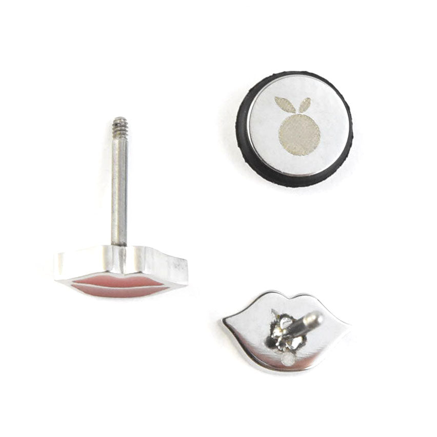 Lips Studs, Screw-back - Goldmakers Fine Jewelry