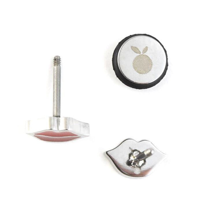 Lips Studs, Screw-back - Goldmakers Fine Jewelry
