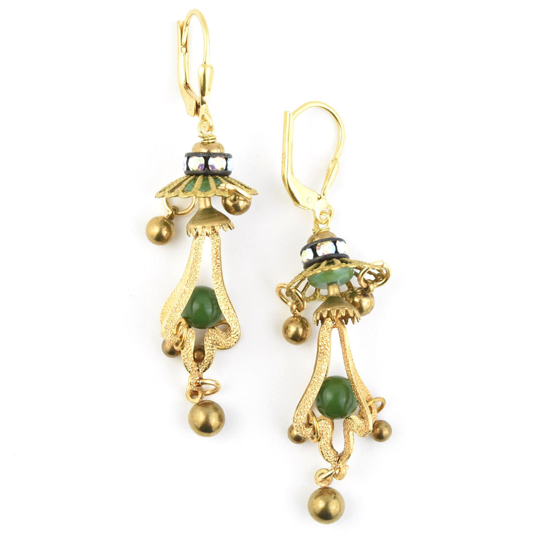 Little Brass Chandelier Earrings