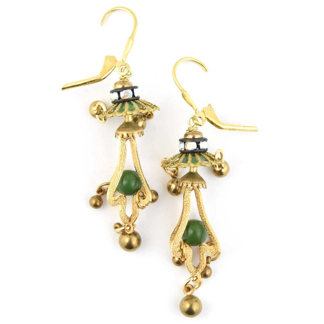 Little Brass Chandelier Earrings