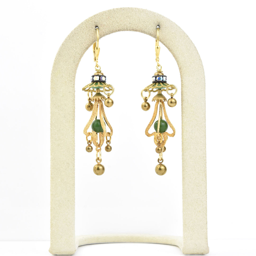 Little Brass Chandelier Earrings
