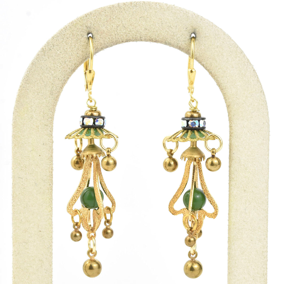 Little Brass Chandelier Earrings