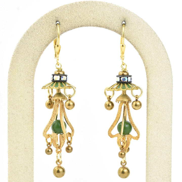 Little Brass Chandelier Earrings