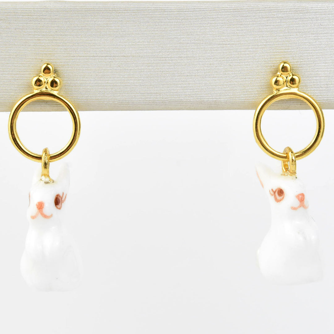 Rabbit and Pearl Drop Studs - Goldmakers Fine Jewelry
