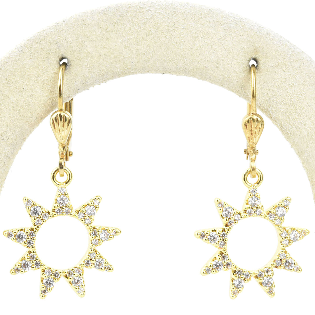 Little Crystal Sunburst Earrings
