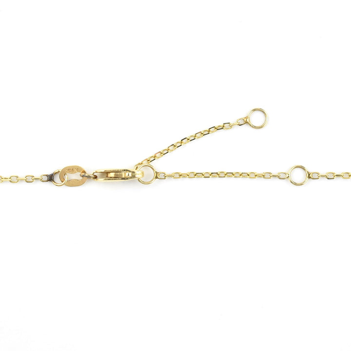 London Blue Topaz Station Necklace in 14k Yellow Gold
