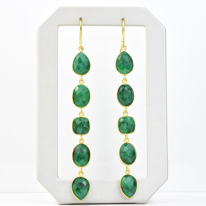 Long Drop Earrings in Vermeil - Goldmakers Fine Jewelry