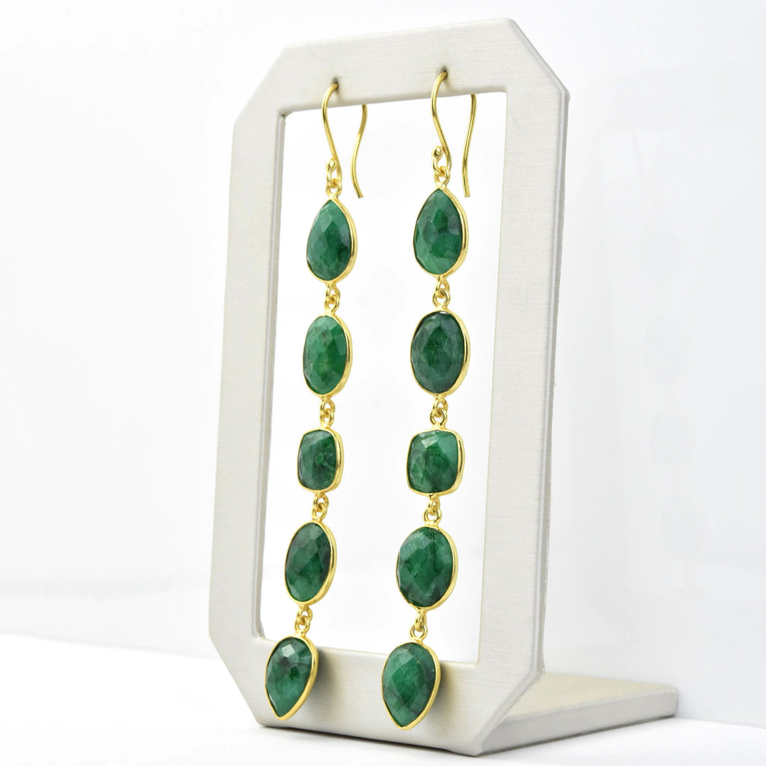 Long Drop Earrings in Vermeil - Goldmakers Fine Jewelry