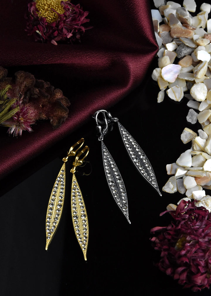 Long Spear Crystal Earrings